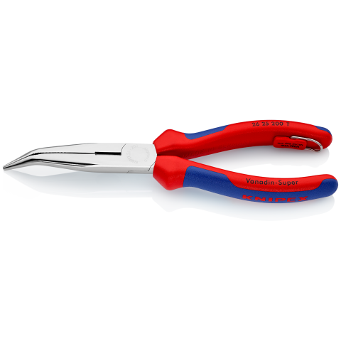 KNIPEX 26 25 200 T Flachrundzange mit Schneide (Storchschnabelzange)