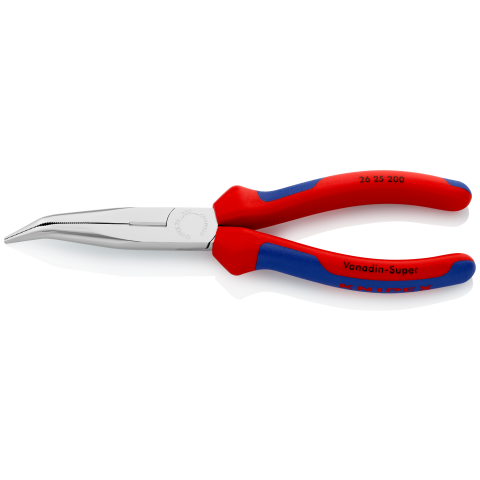 KNIPEX 26 25 200 Flachrundzange mit Schneide (Storchschnabelzange)